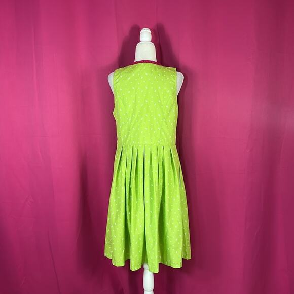 Jonina lime green and hot pink dirndl dress, size 42 or L - Picture 2 of 8
